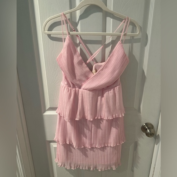 Altar'd State Light Pink Tiered Dress Size Small - Picture 1 of 2